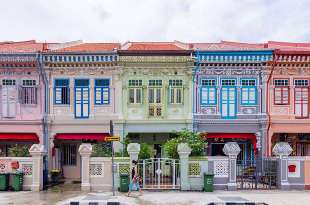 A shot of shophouses