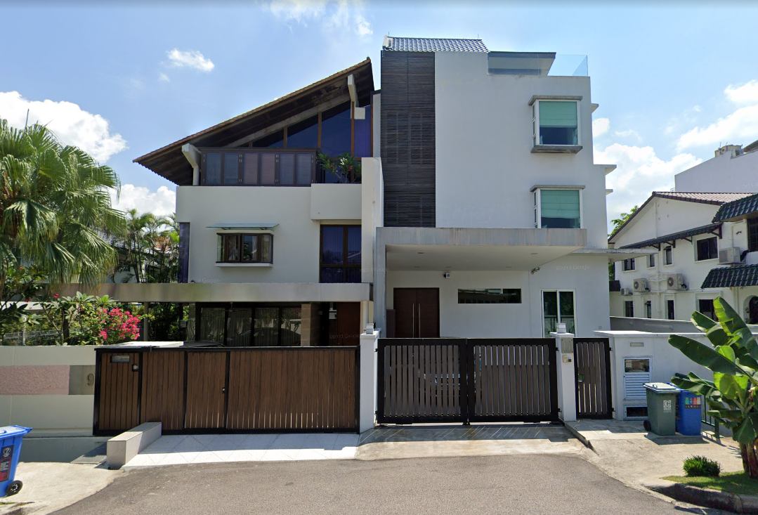 A shot of a semi-detached house